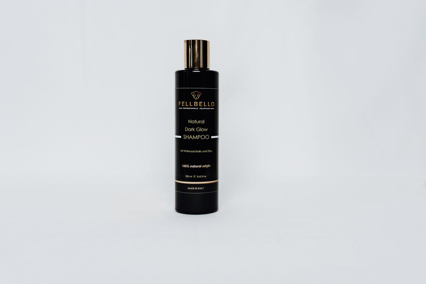 FELLBELLO Natural Dark Glow Shampoo – Pflege für dunkles und braunes Fell | 250 ml | Salonqualität für Zuhause